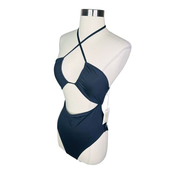 Good American Halter Cut-Out One-Piece - Size 3 (Large) - Black - Picture 2 of 4